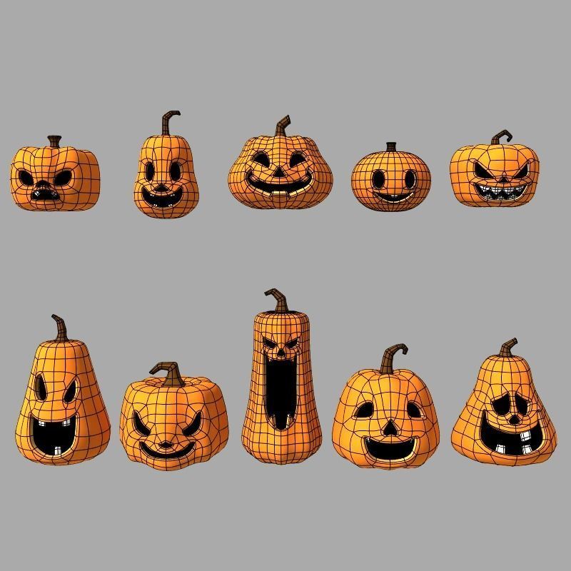 Halloween Pumpkin 3D model_3
