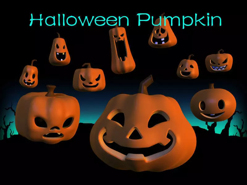 Halloween Pumpkin 3D model_0