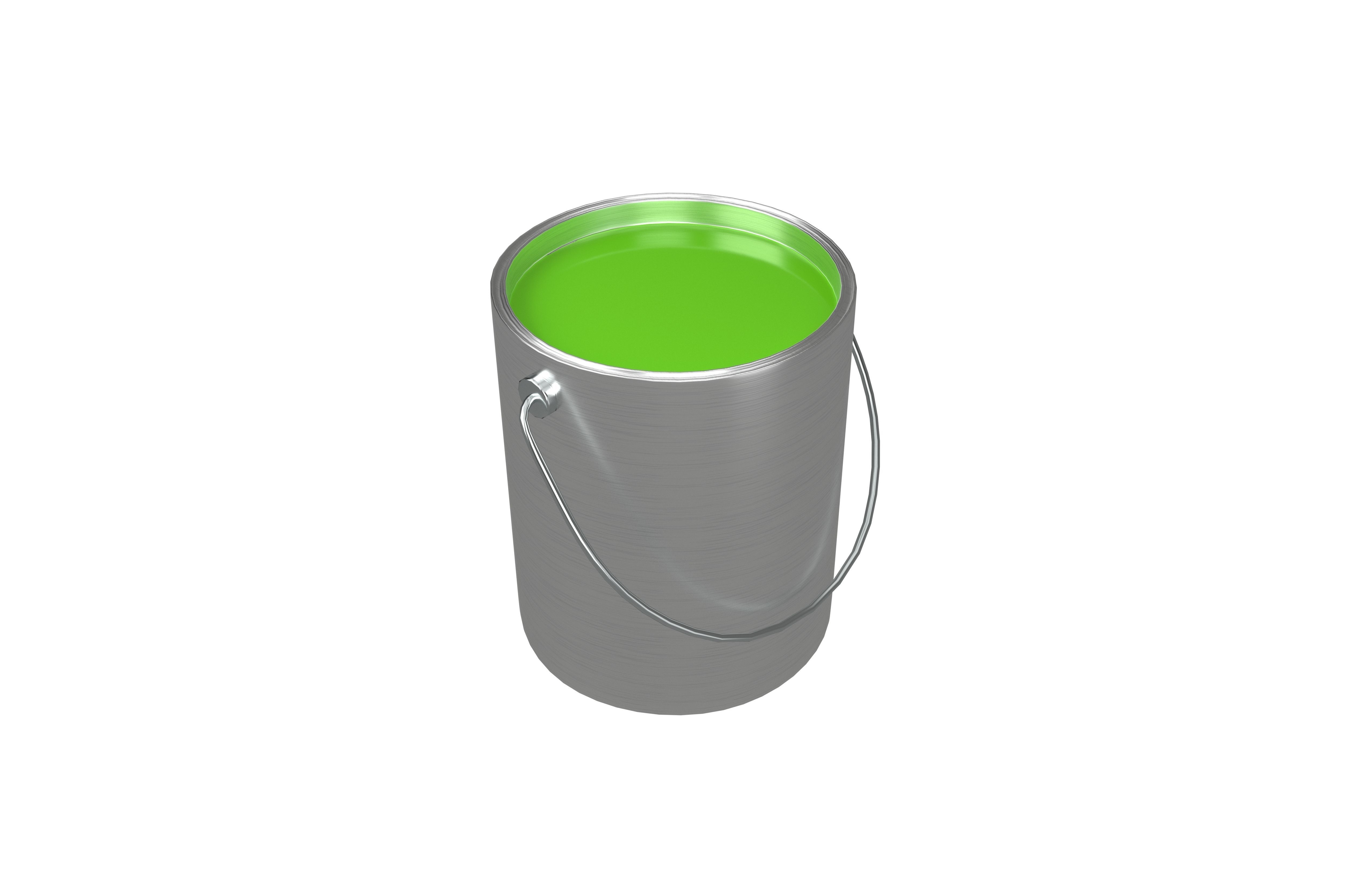 Paint Bucket v1 004 Low-poly 3D model_2