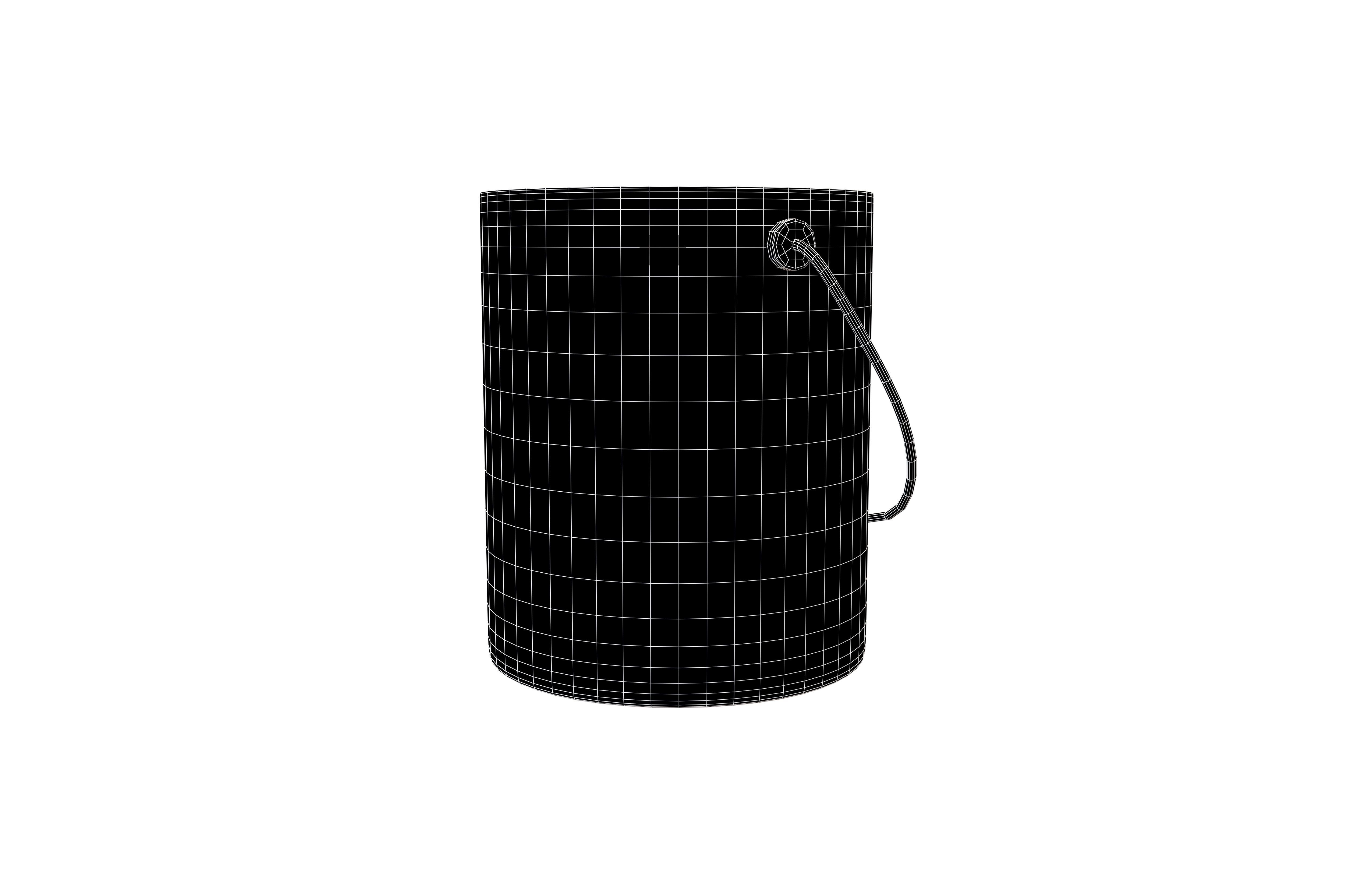 Paint Bucket v1 004 Low-poly 3D model_5