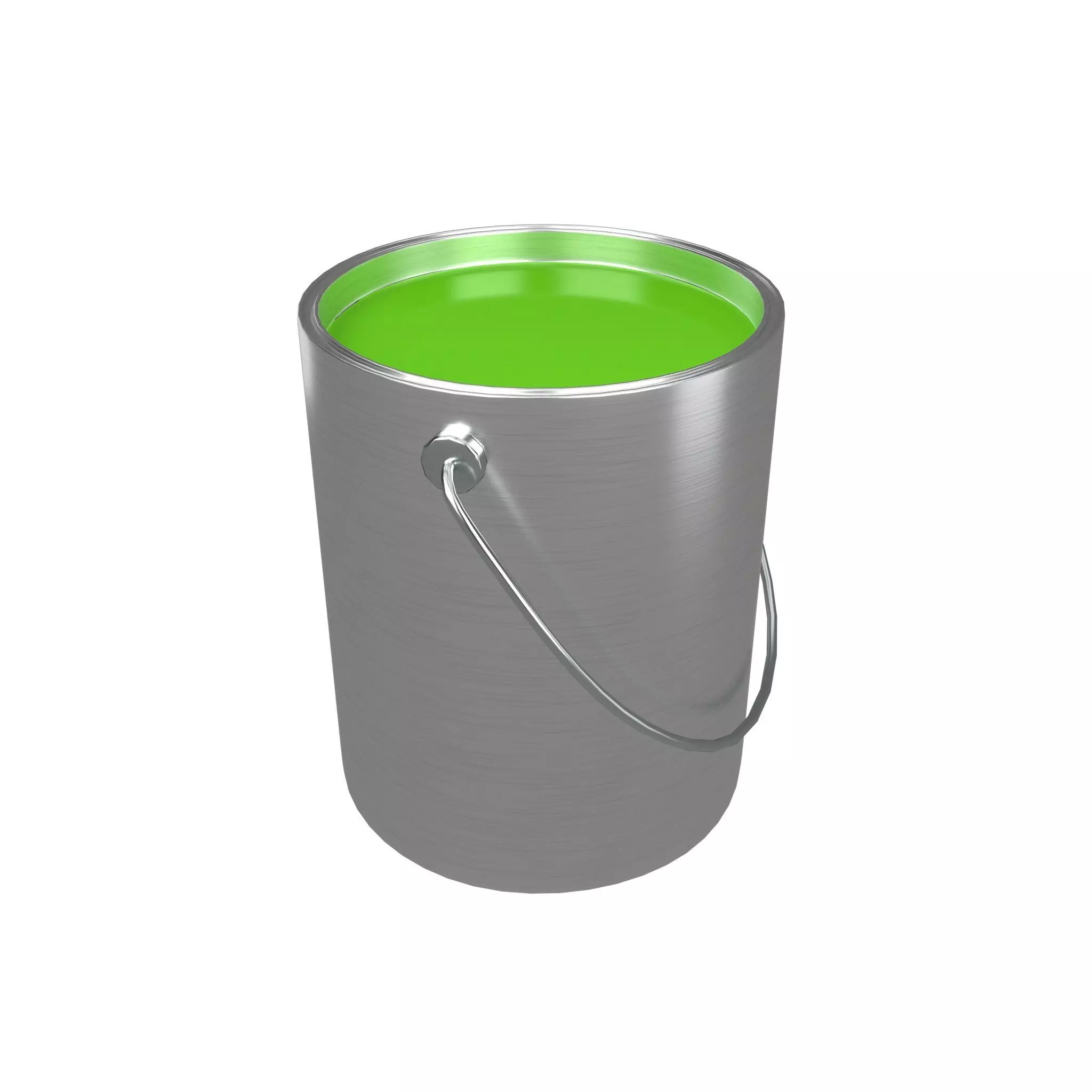 Paint Bucket v1 004 Low-poly 3D model_0