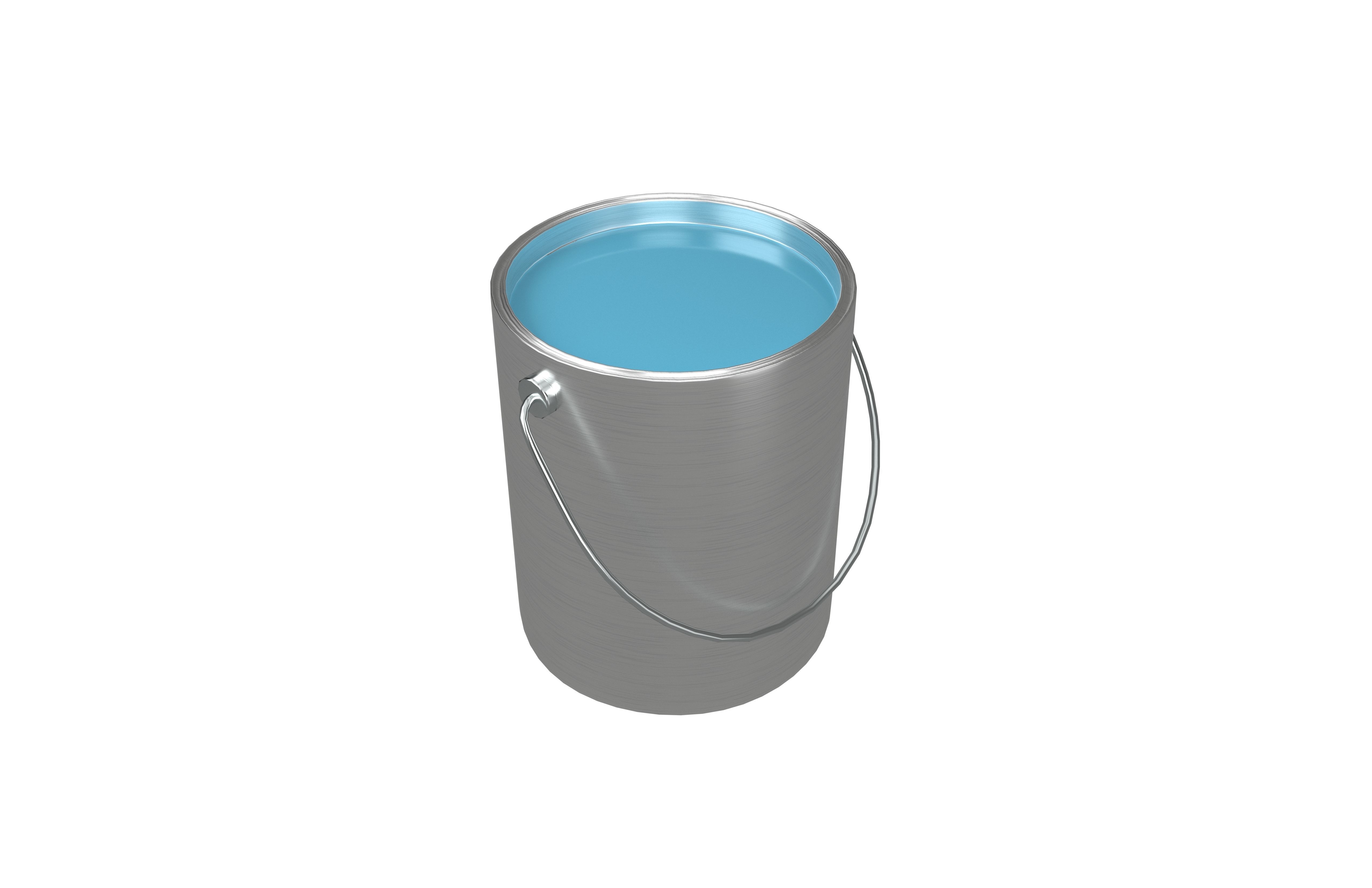 Paint Bucket v1 006 Low-poly 3D model_2