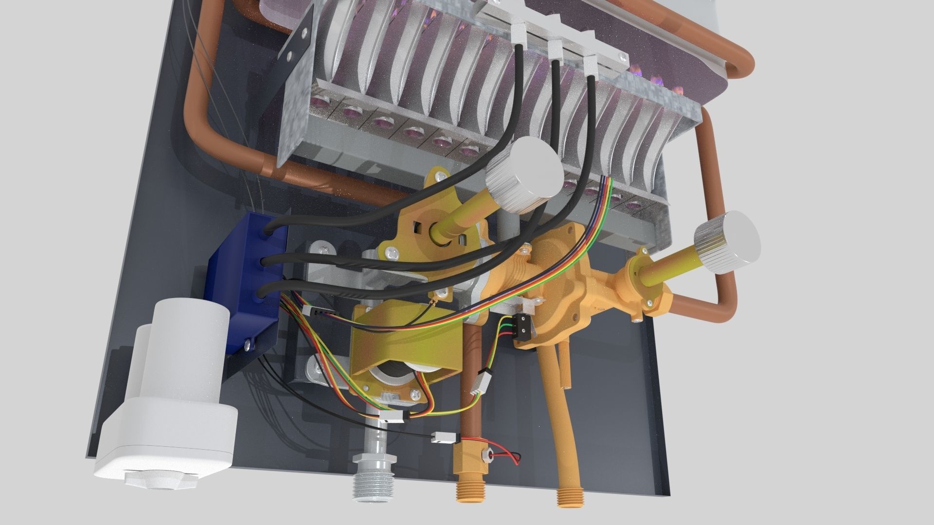 Flowing gas water heater 3D model_3