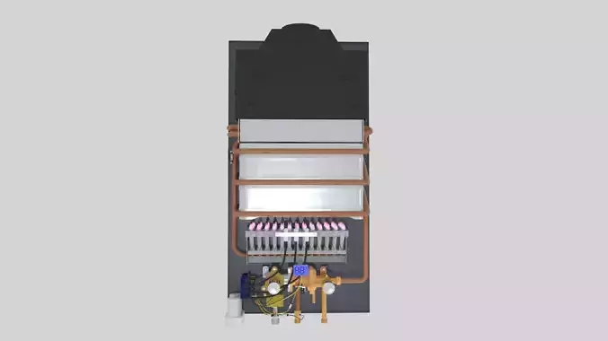 Flowing gas water heater