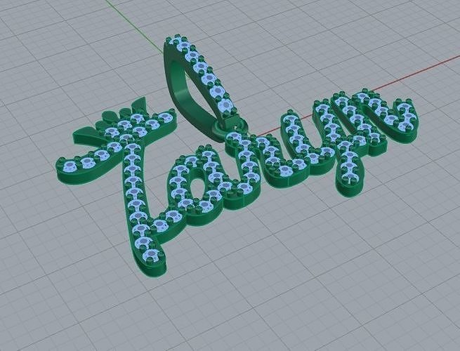 Taryn name pendant 3D print model