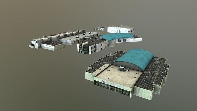 Tennessee College of Applied Technology lowpoly  Low-poly 3D model