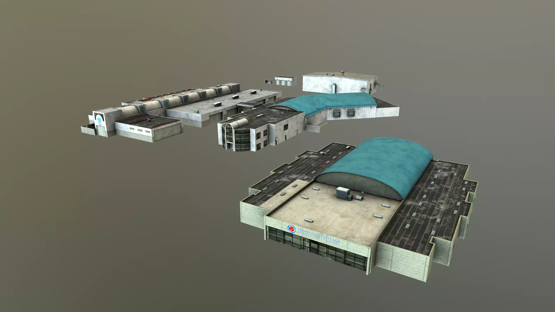 Tennessee College of Applied Technology lowpoly Low-poly 3D model