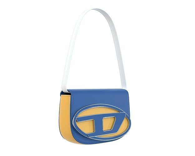 Diesel 1DR logo-plaque Bag Blue Low-poly 3D model