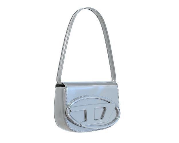 Diesel 1DR logo-plaque Bag Silver Low-poly 3D model