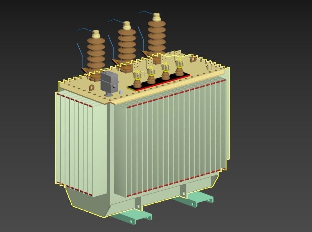 Electric transformer models 3D print model_3