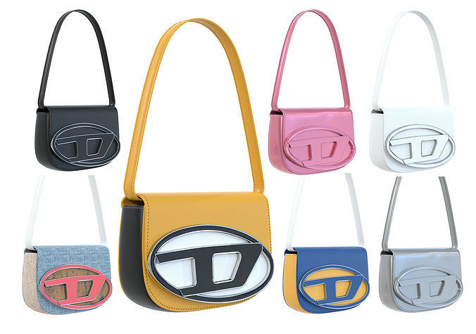 Diesel 1DR logo-plaque Bag 3D Model Collection