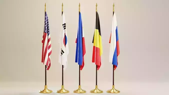 Indoor Flagpole 3D model