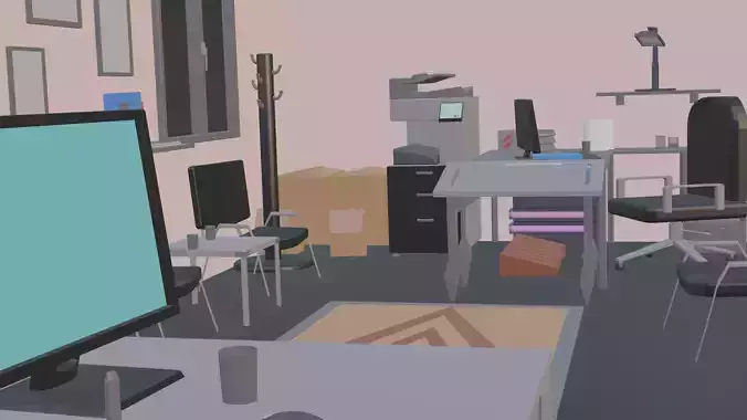 Lowpoly Office Room
