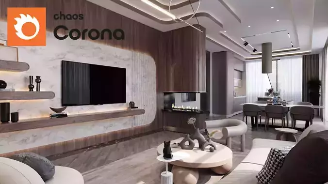 Lake Villa Livingroom Scene