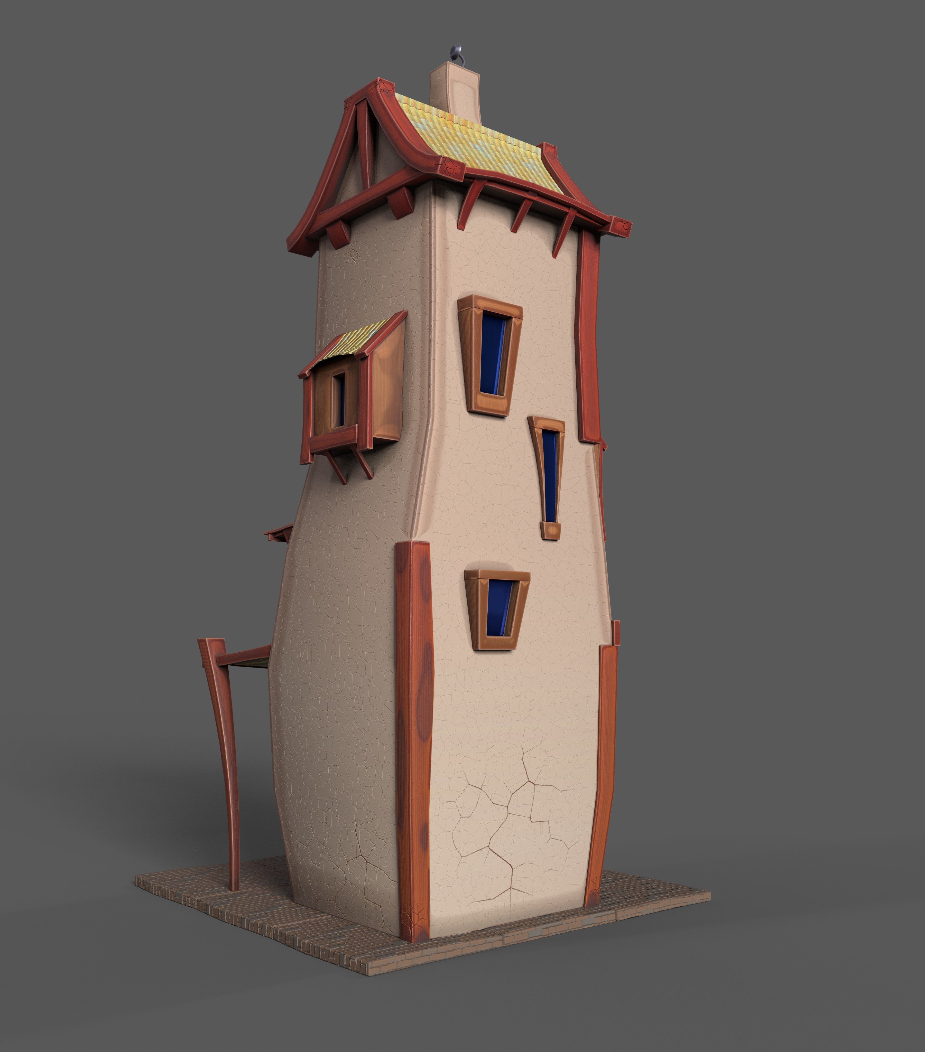 STYLIZED BUILDINGS VOL1 Low-poly 3D model_8