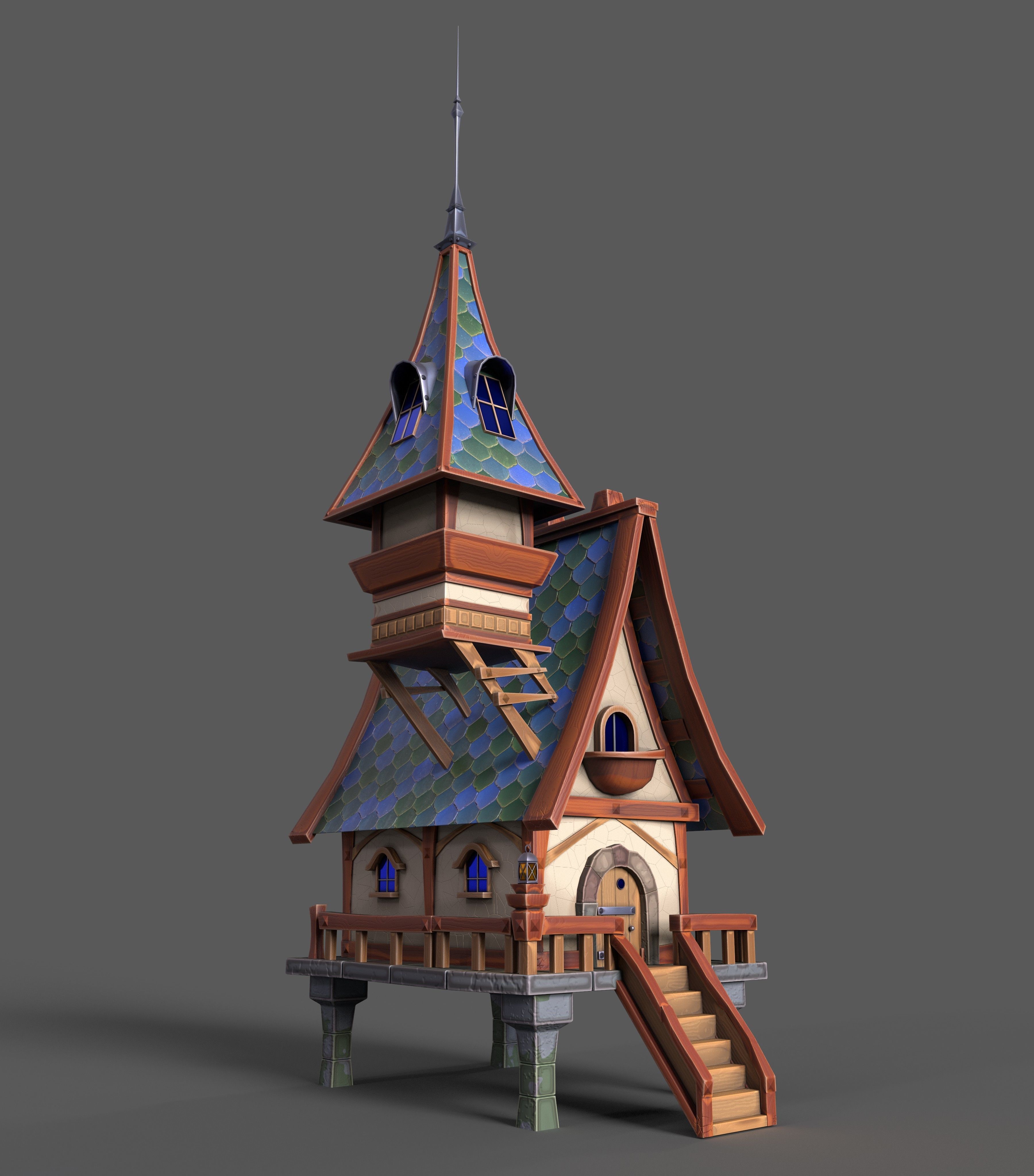 STYLIZED BUILDINGS VOL1 Low-poly 3D model_1
