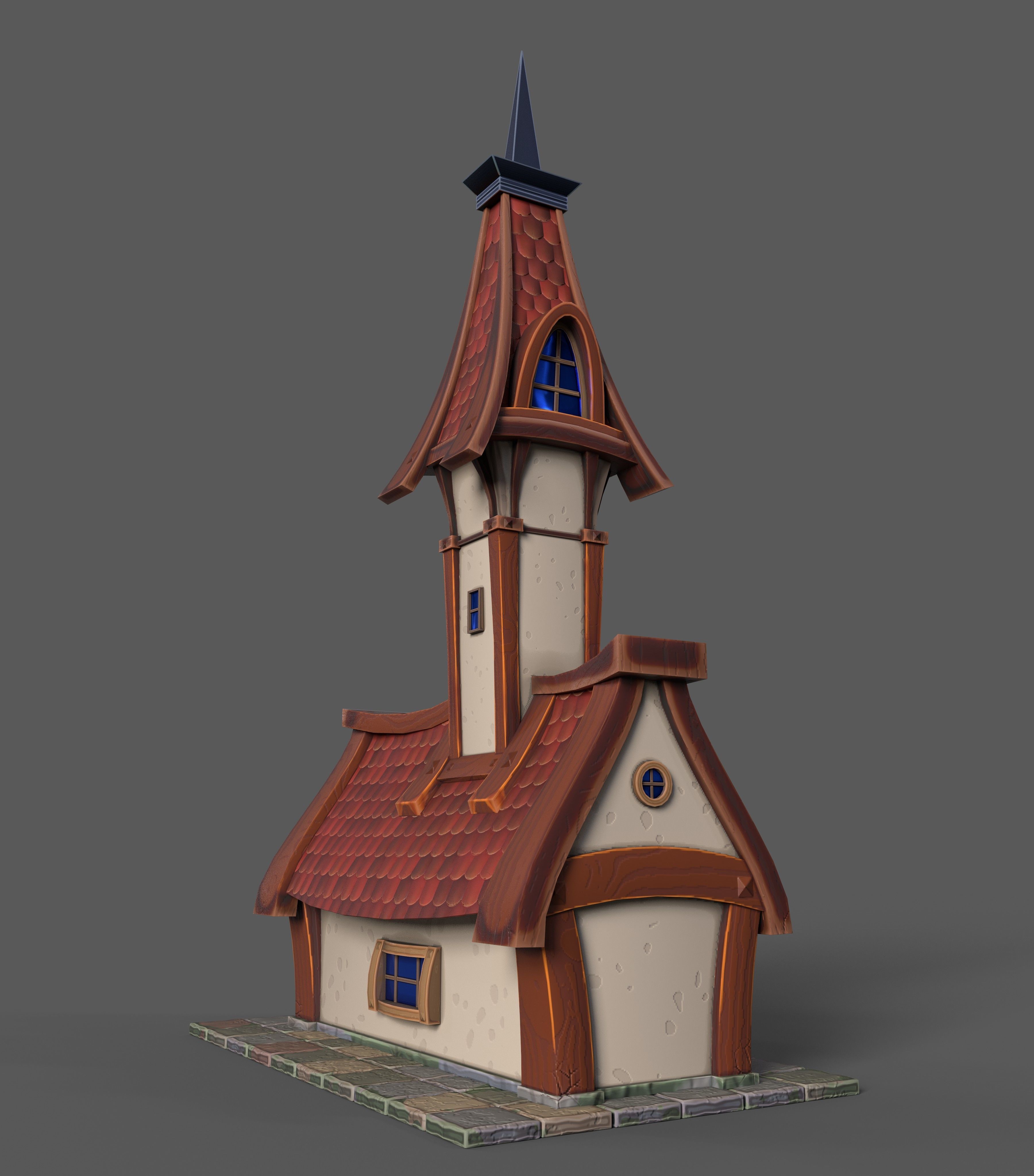 STYLIZED BUILDINGS VOL1 Low-poly 3D model_9