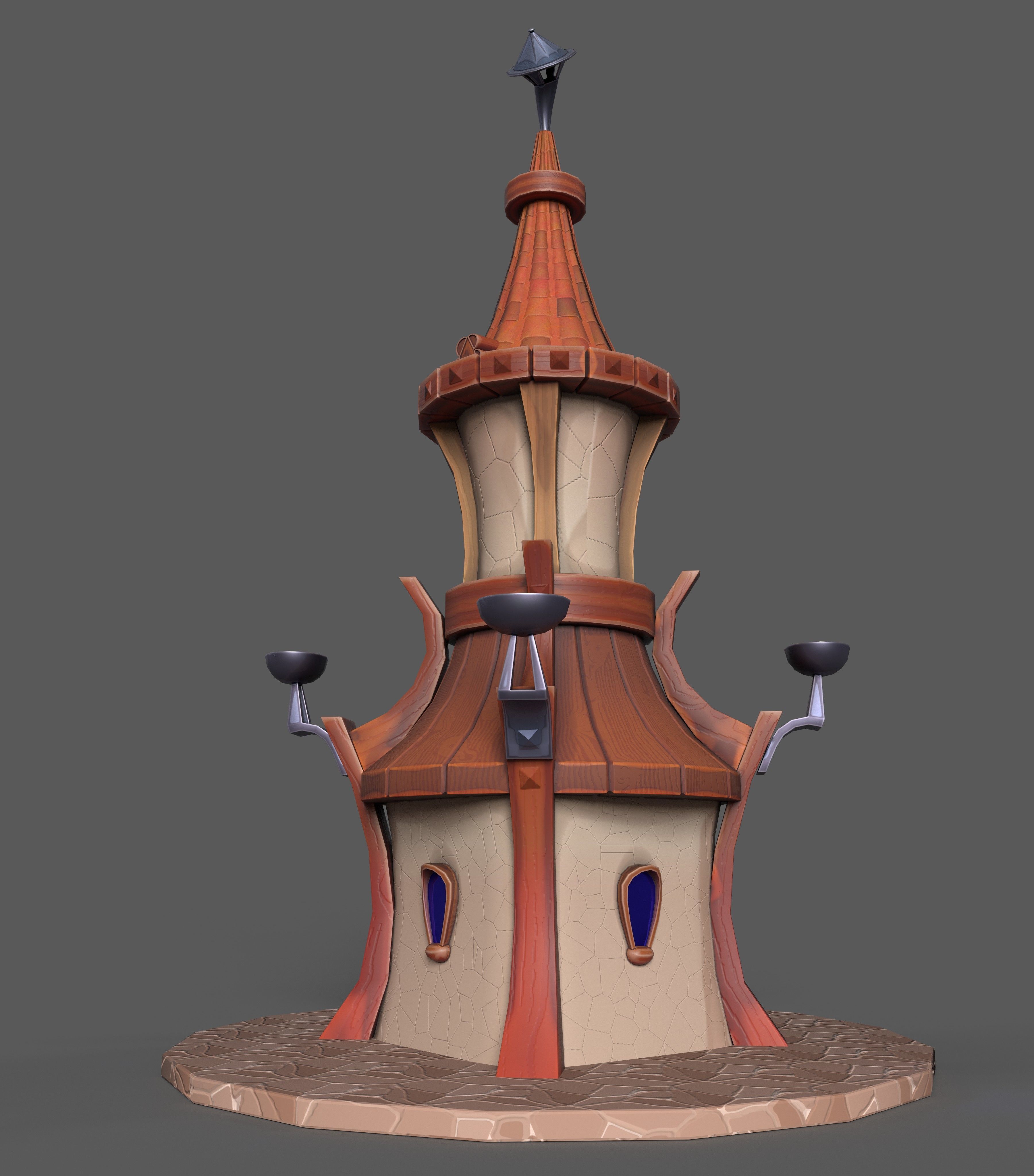 STYLIZED BUILDINGS VOL1 Low-poly 3D model_11