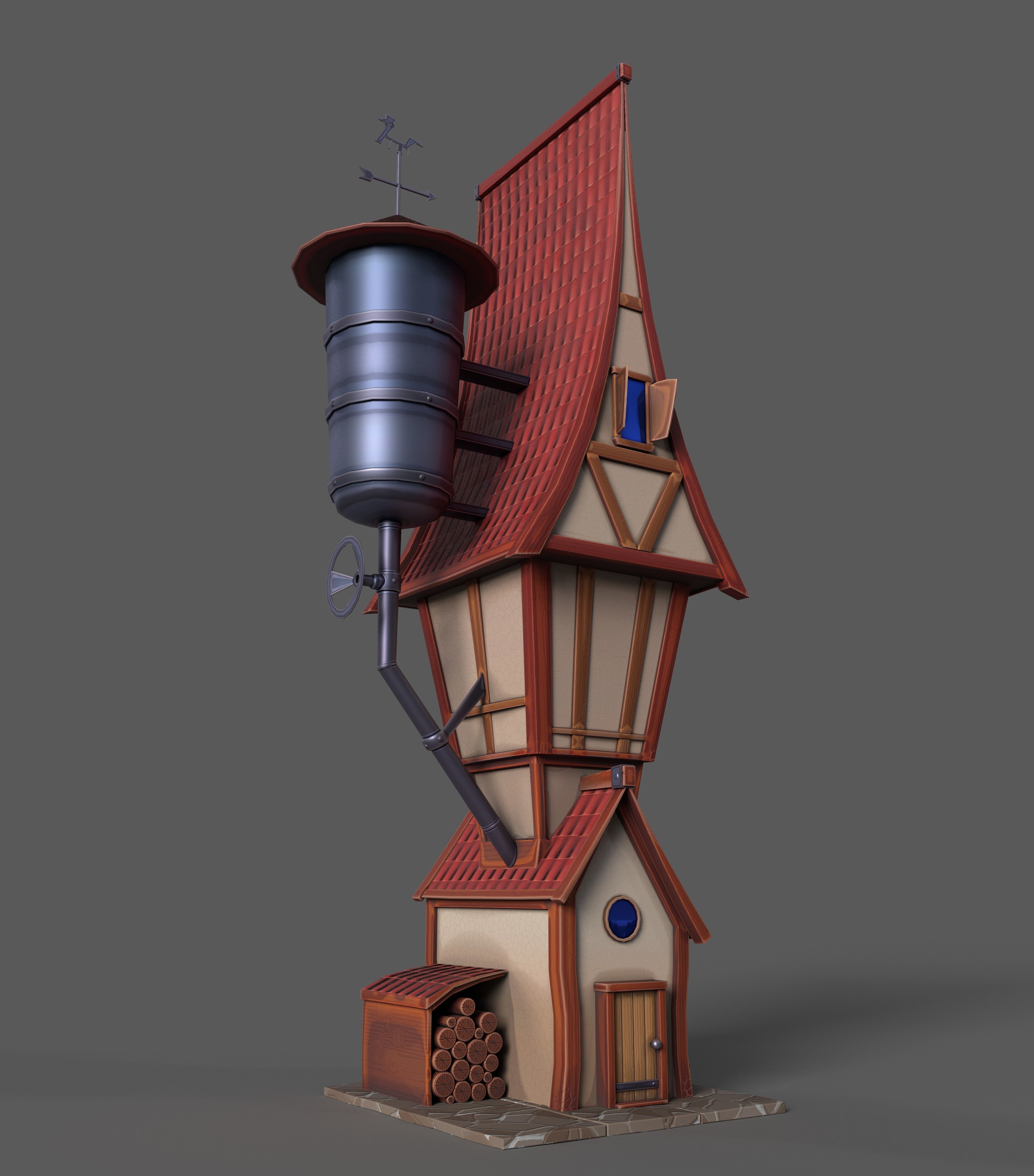 STYLIZED BUILDINGS VOL1 Low-poly 3D model_3
