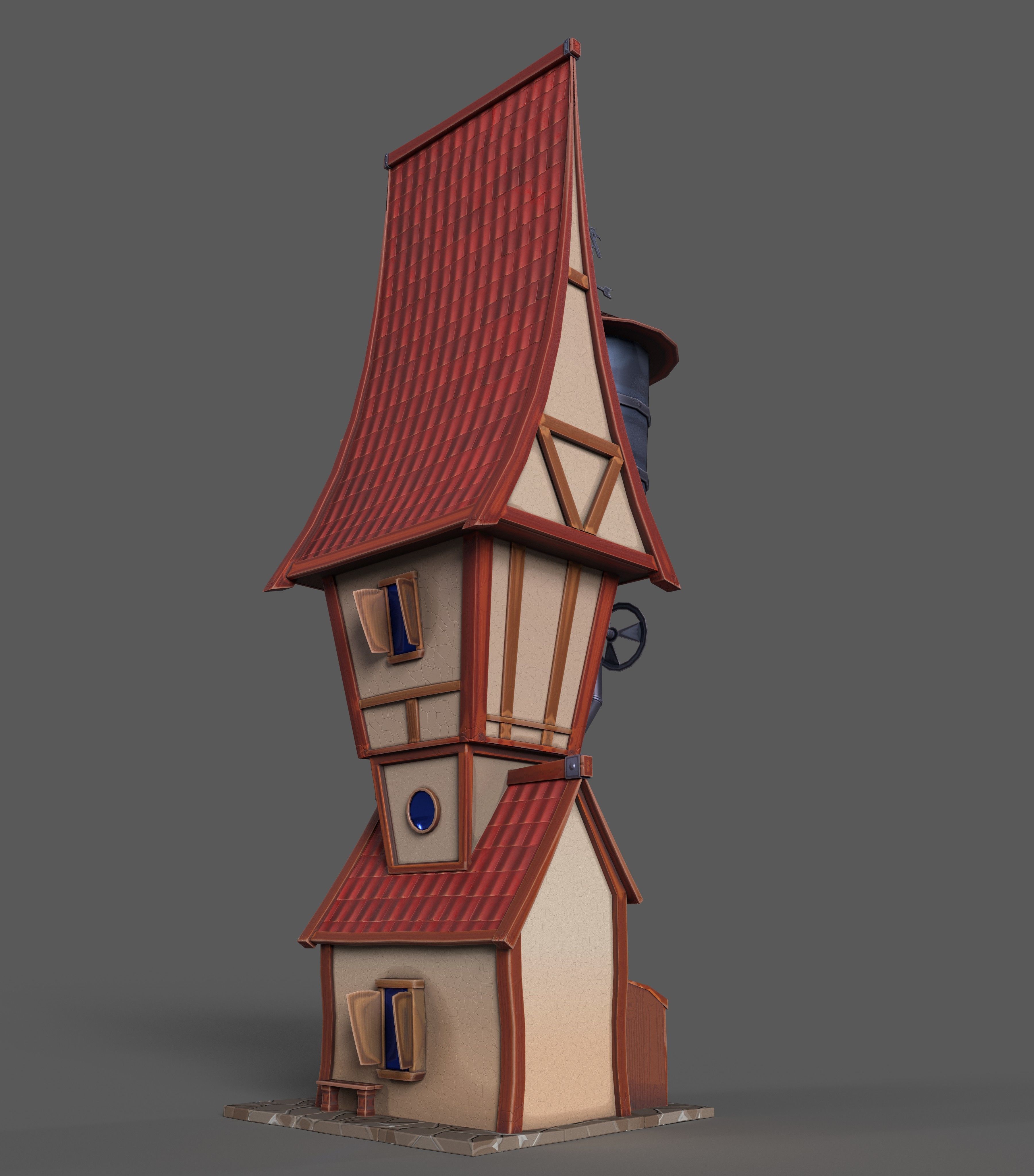 STYLIZED BUILDINGS VOL1 Low-poly 3D model_4