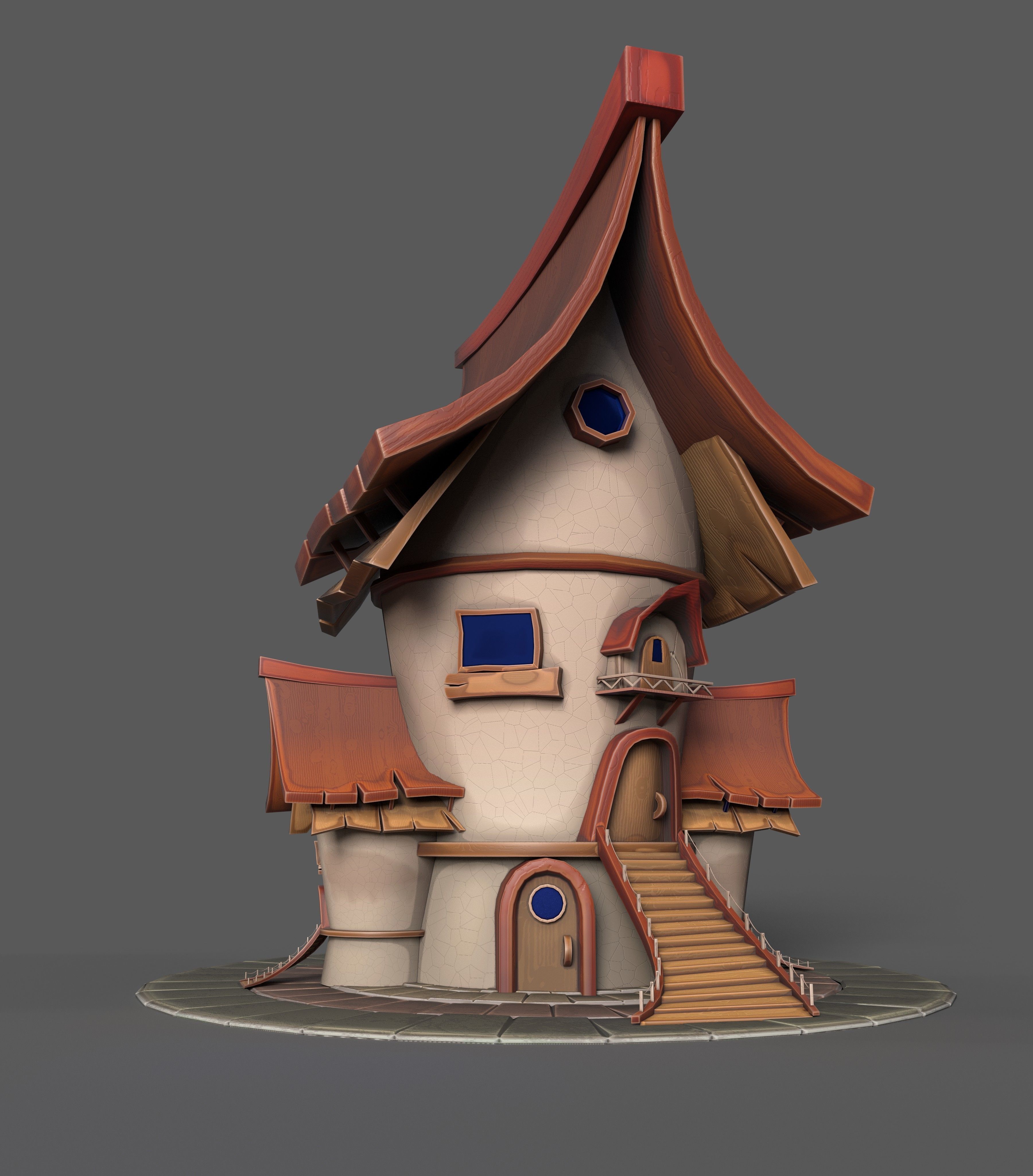 STYLIZED BUILDINGS VOL1 Low-poly 3D model_5