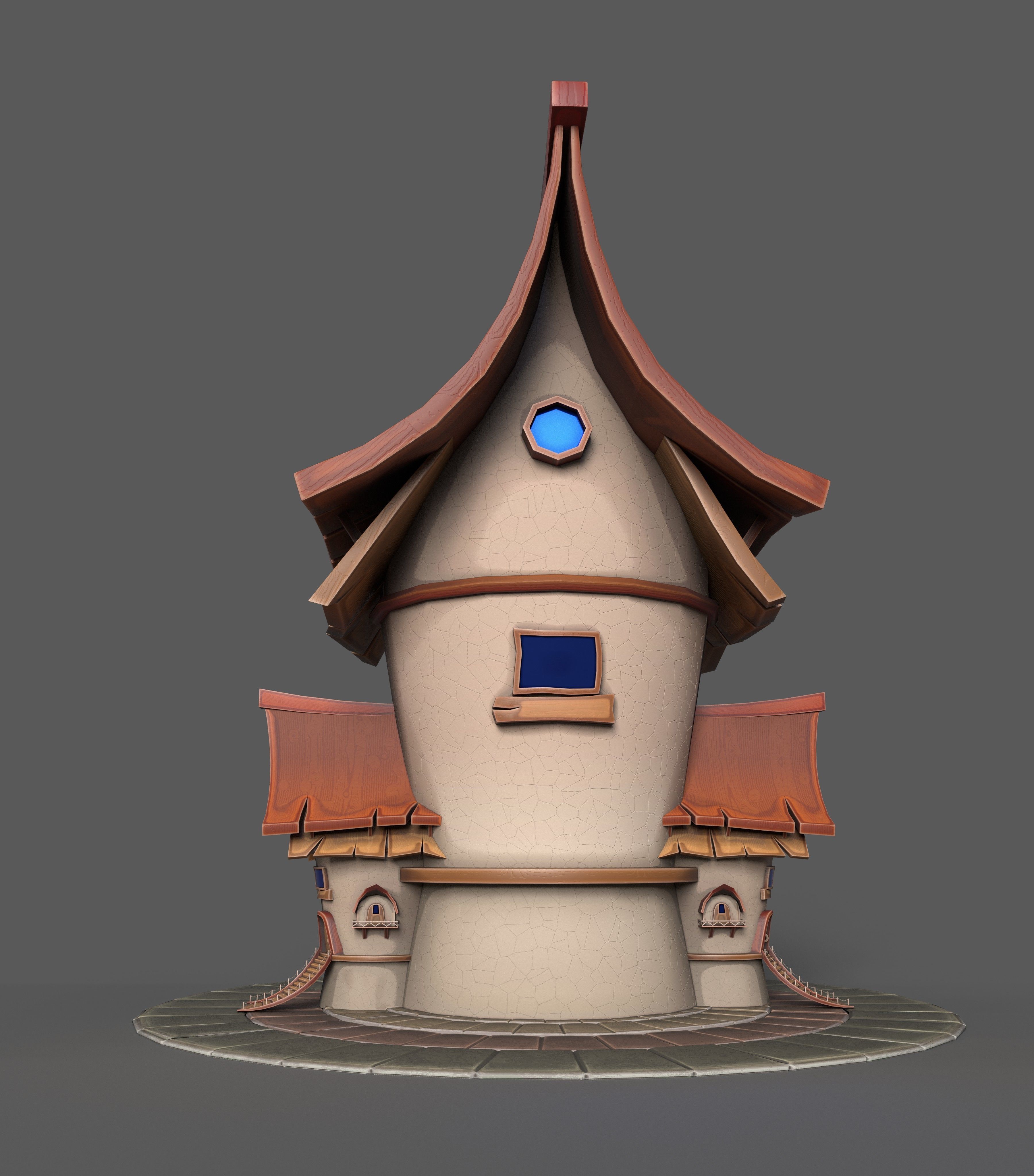 STYLIZED BUILDINGS VOL1 Low-poly 3D model_6