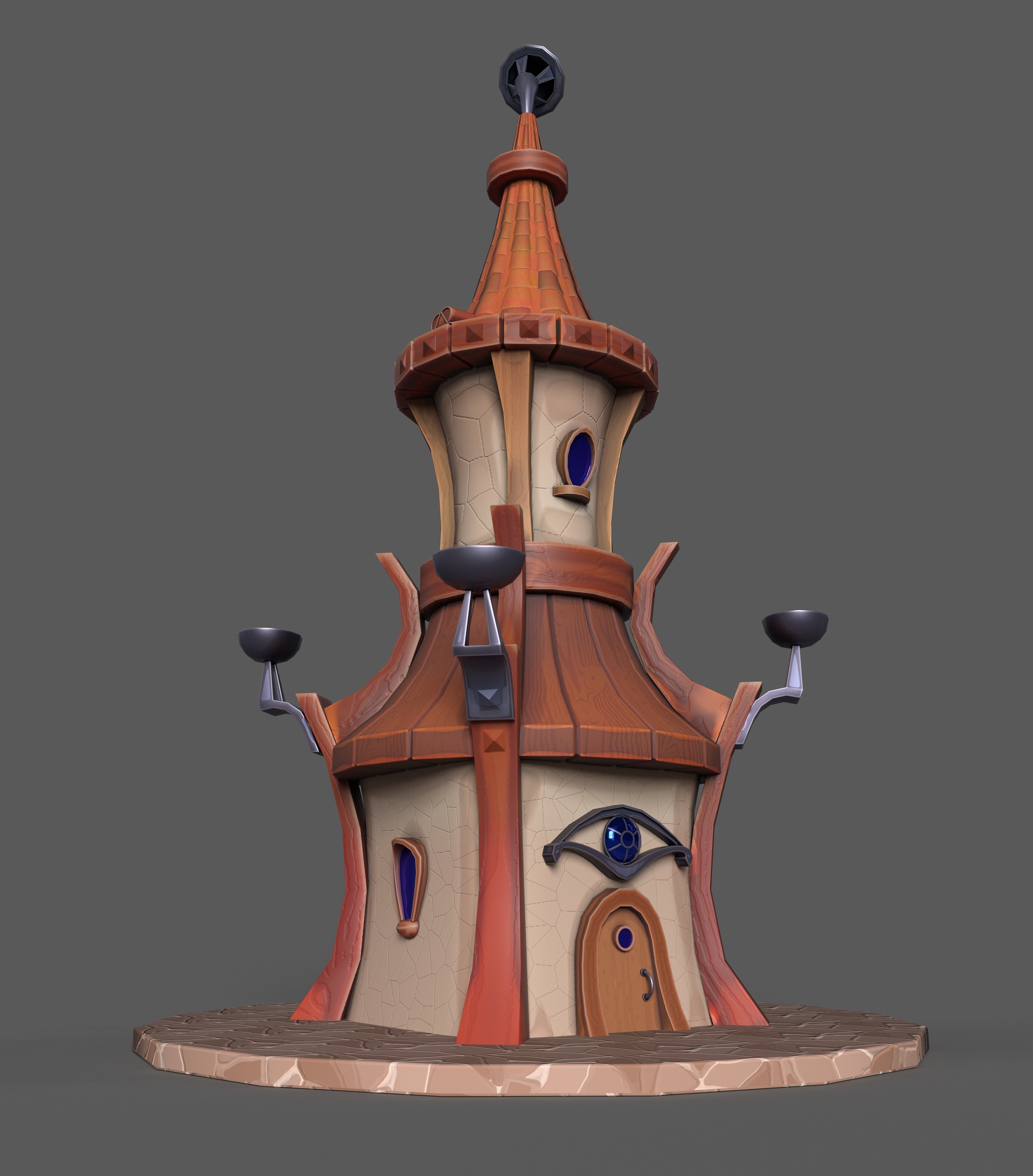 STYLIZED BUILDINGS VOL1 Low-poly 3D model_12