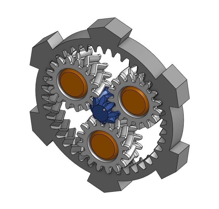 Planetary Gear Fidget Toy 3D print model_1
