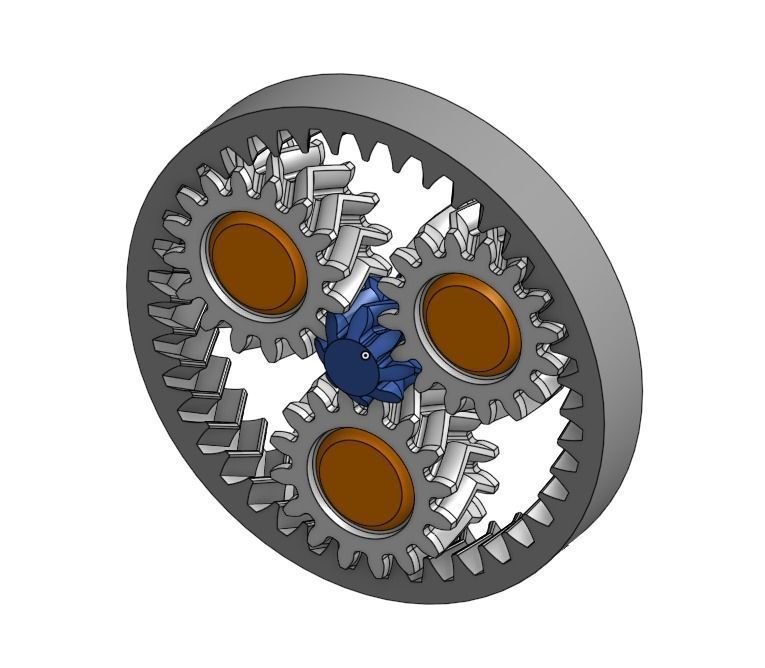 Planetary Gear Fidget Toy 3D print model_3