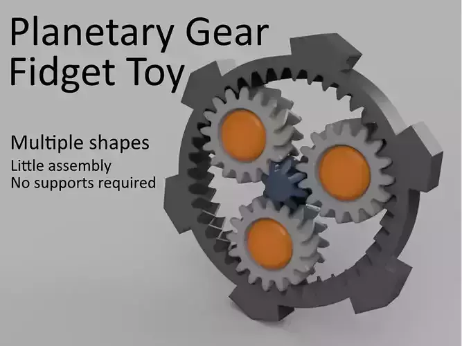 Planetary Gear Fidget Toy 3D print model