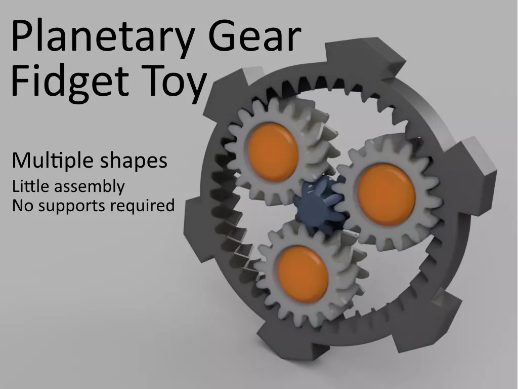 Planetary Gear Fidget Toy 3D print model_0