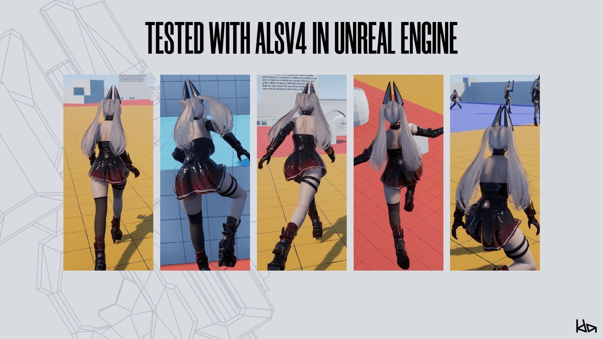 Cosmo Bunny Girl - Game-ready Low-poly 3D model_9