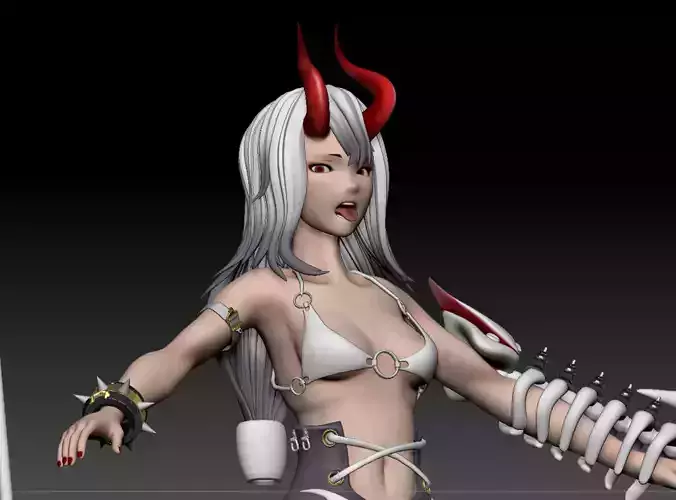 CyberSuccubus and scythe mechanical claw 2in 1