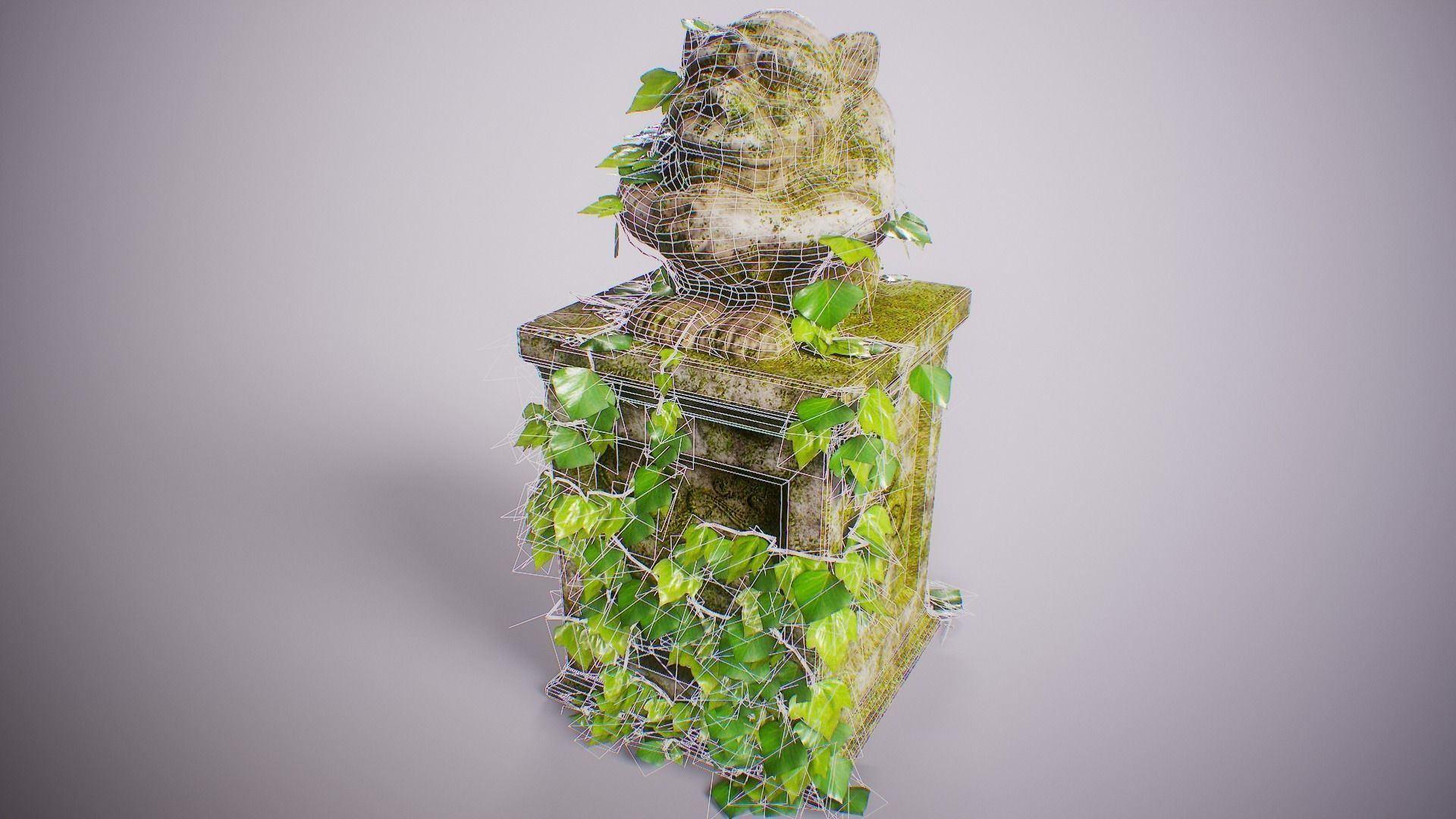 PBR Gargoyle Statue Collection Low-poly 3D model_61