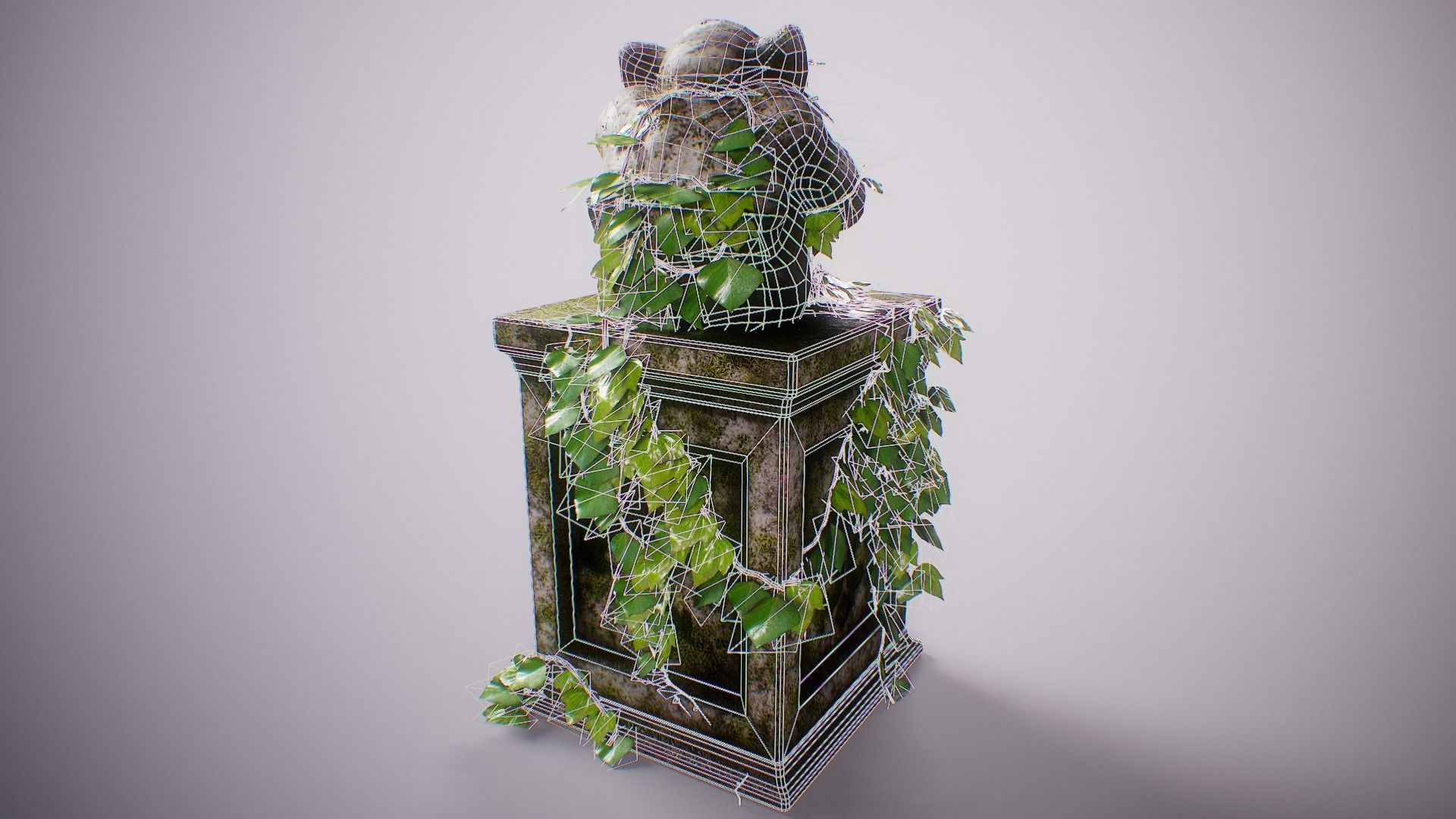 PBR Gargoyle Statue Collection Low-poly 3D model_59