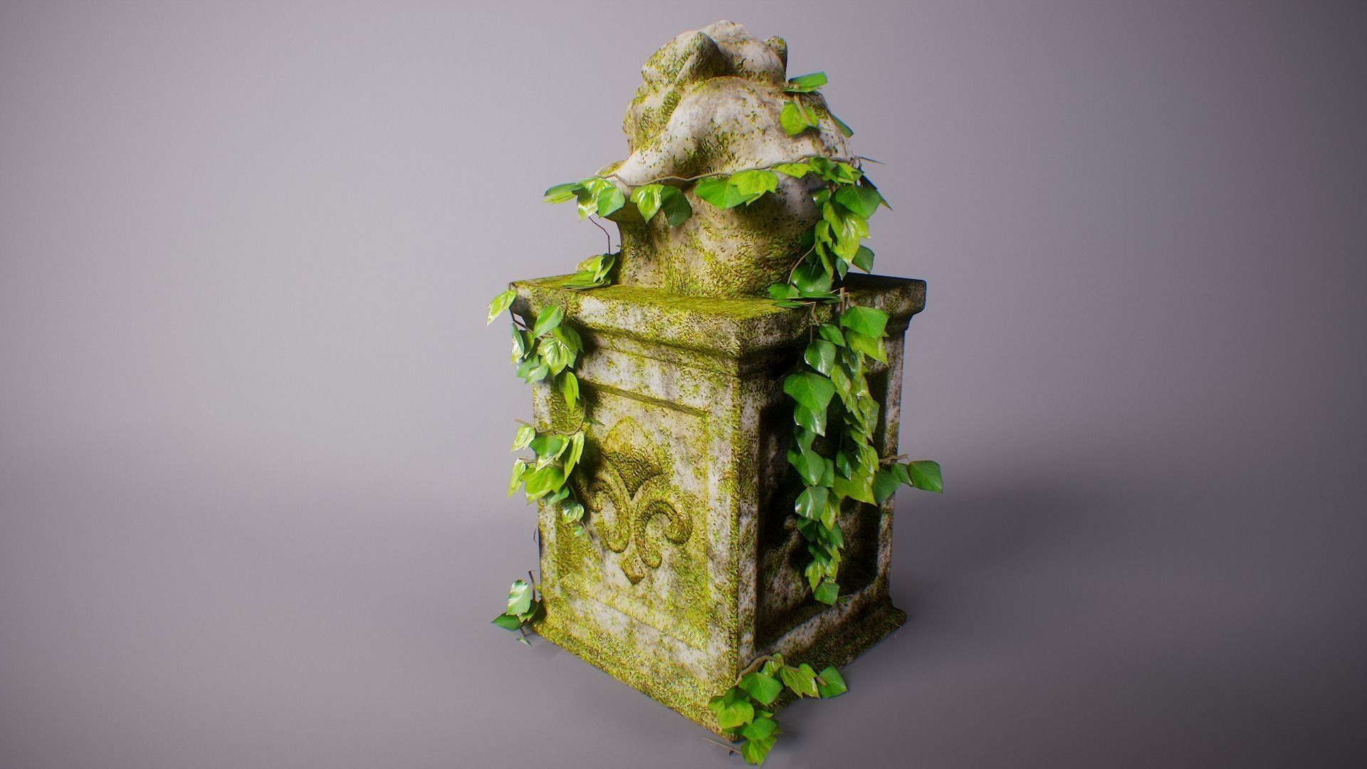 PBR Gargoyle Statue Collection Low-poly 3D model_3