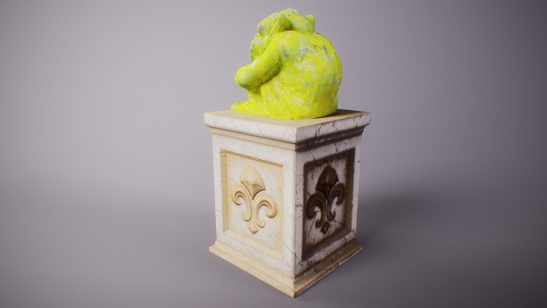 PBR Gargoyle Statue Collection Low-poly 3D model_48