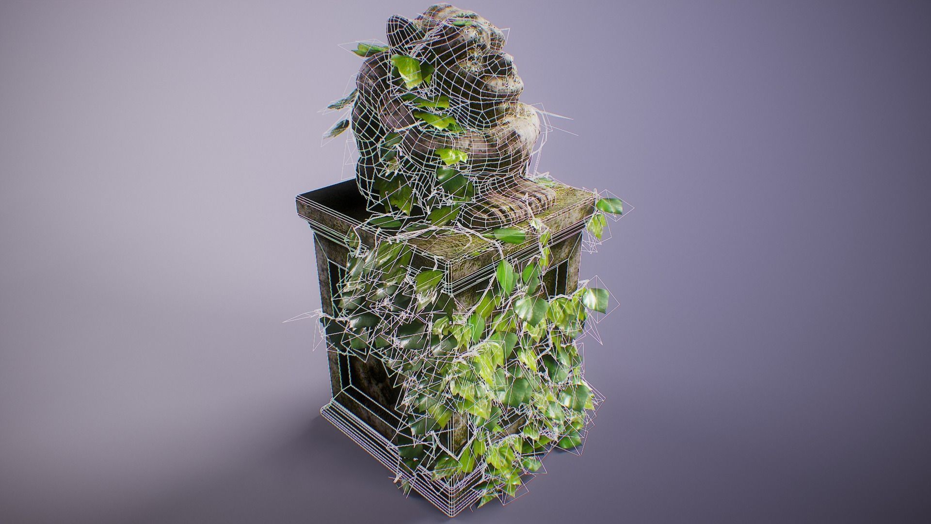 PBR Gargoyle Statue Collection Low-poly 3D model_58