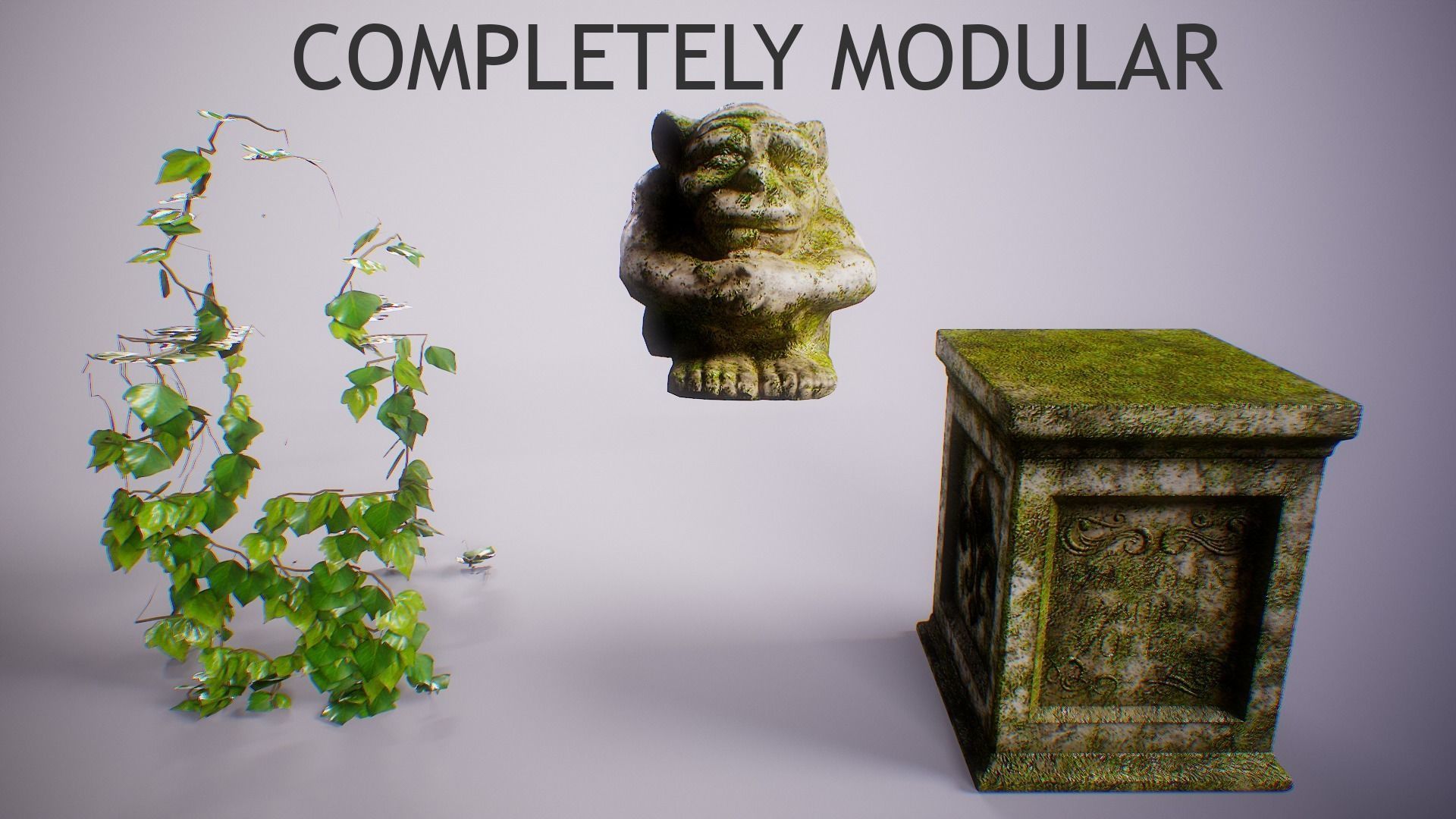 PBR Gargoyle Statue Collection Low-poly 3D model_54