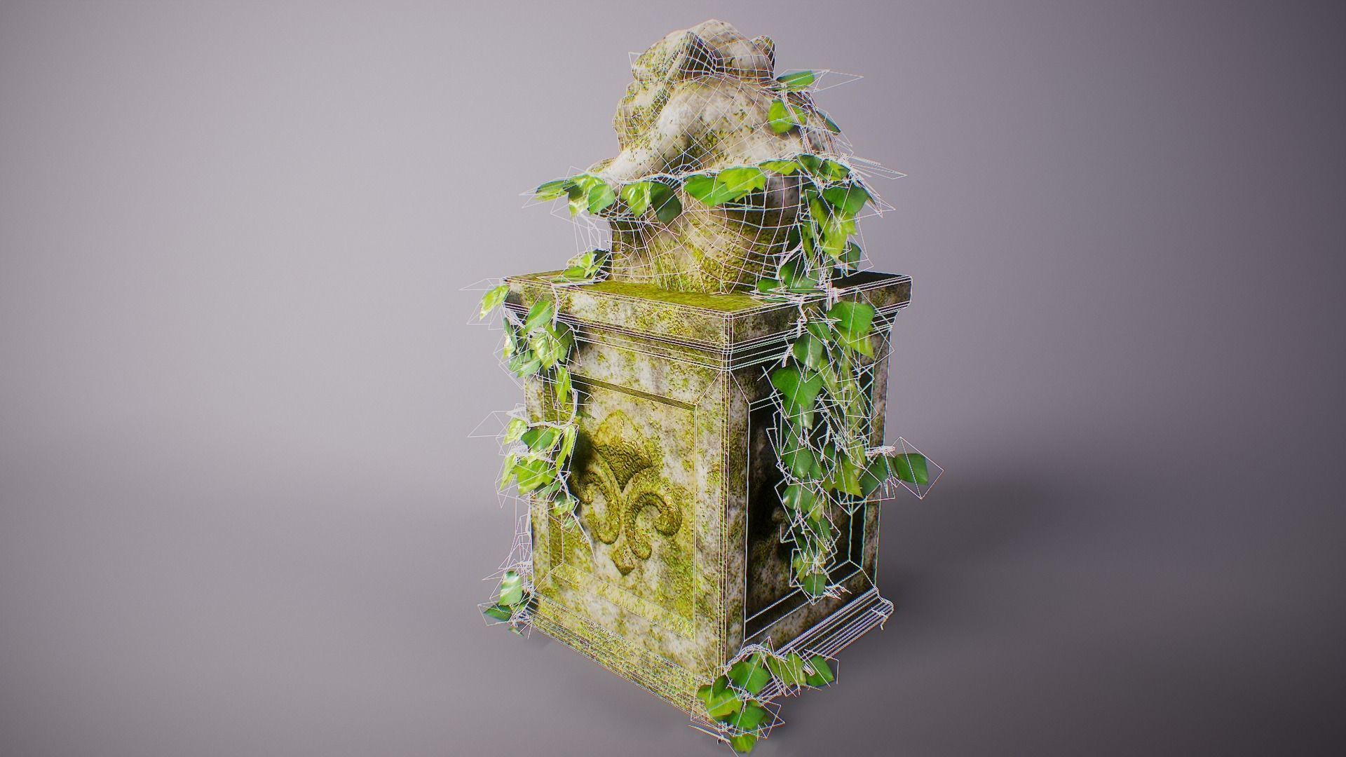 PBR Gargoyle Statue Collection Low-poly 3D model_60