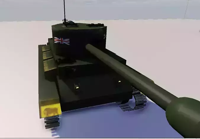 Low Poly British ww2 tank Free low-poly 3D model
