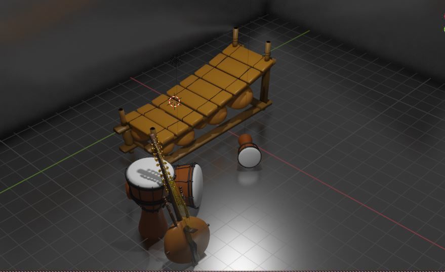 African instrument 3D model_5