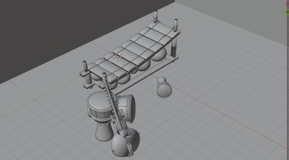 African instrument 3D model_3