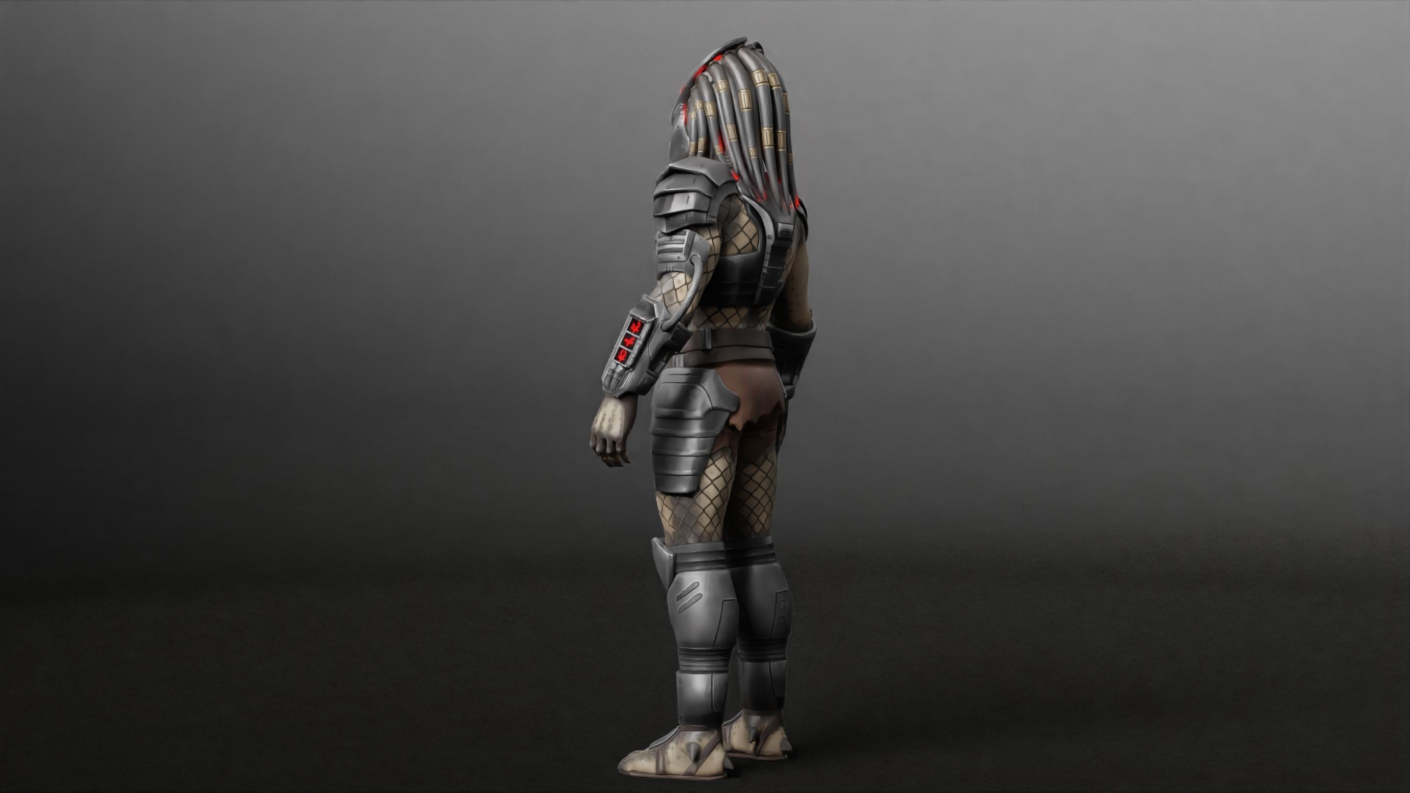 Predator RIGGED3D Character Model Low-poly 3D model_21