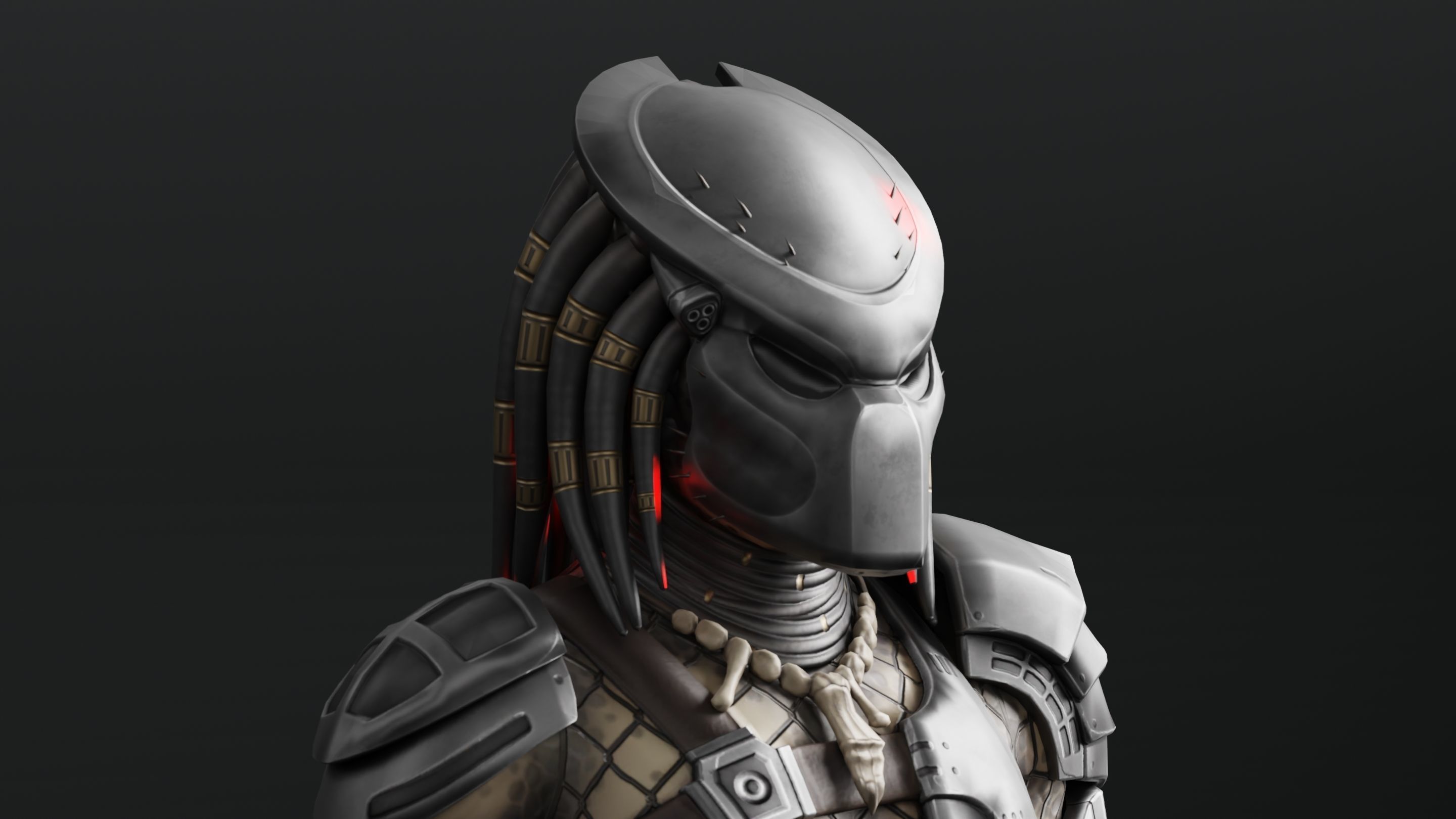 Predator RIGGED3D Character Model Low-poly 3D model_4