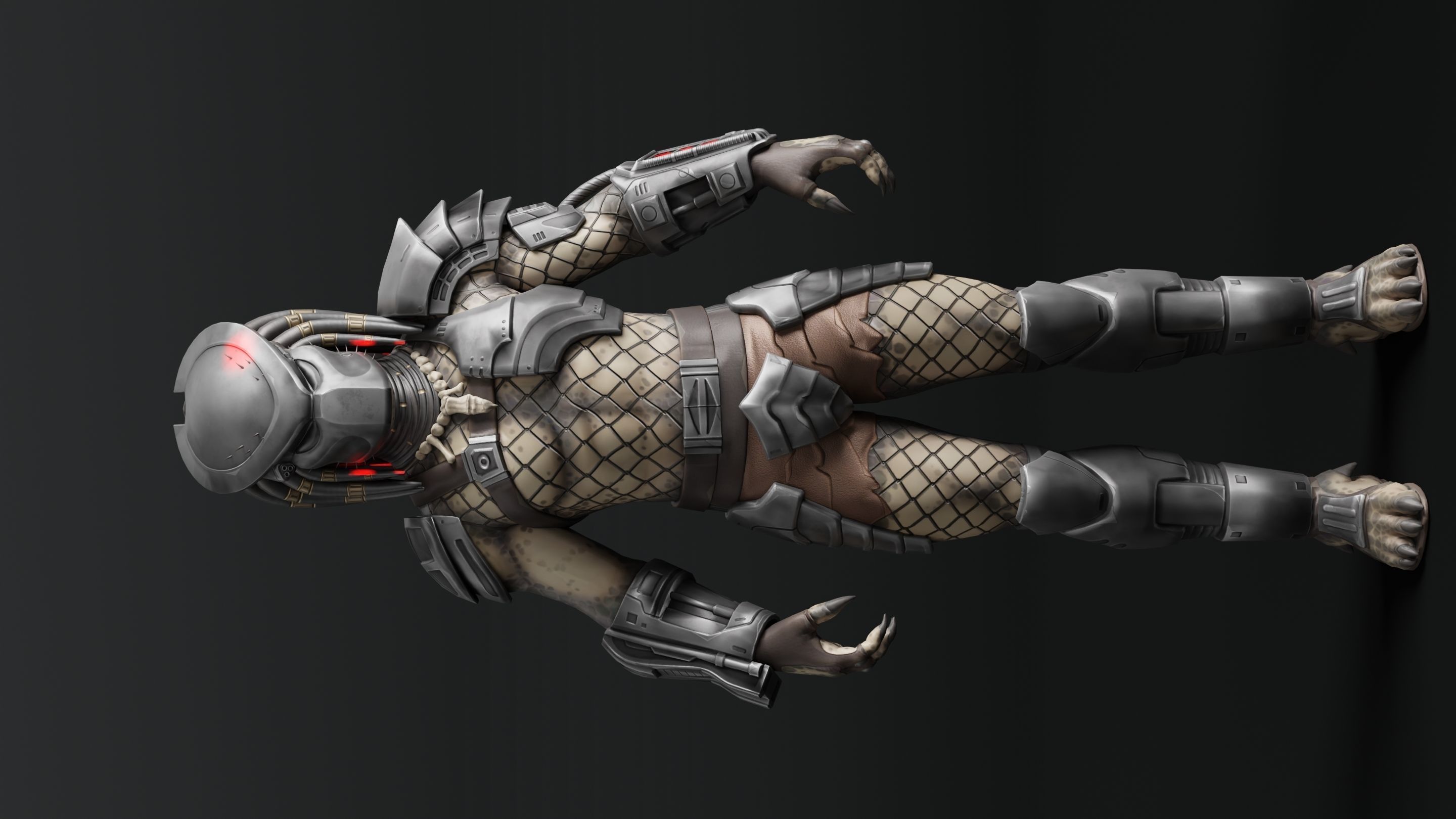Predator RIGGED3D Character Model Low-poly 3D model_2