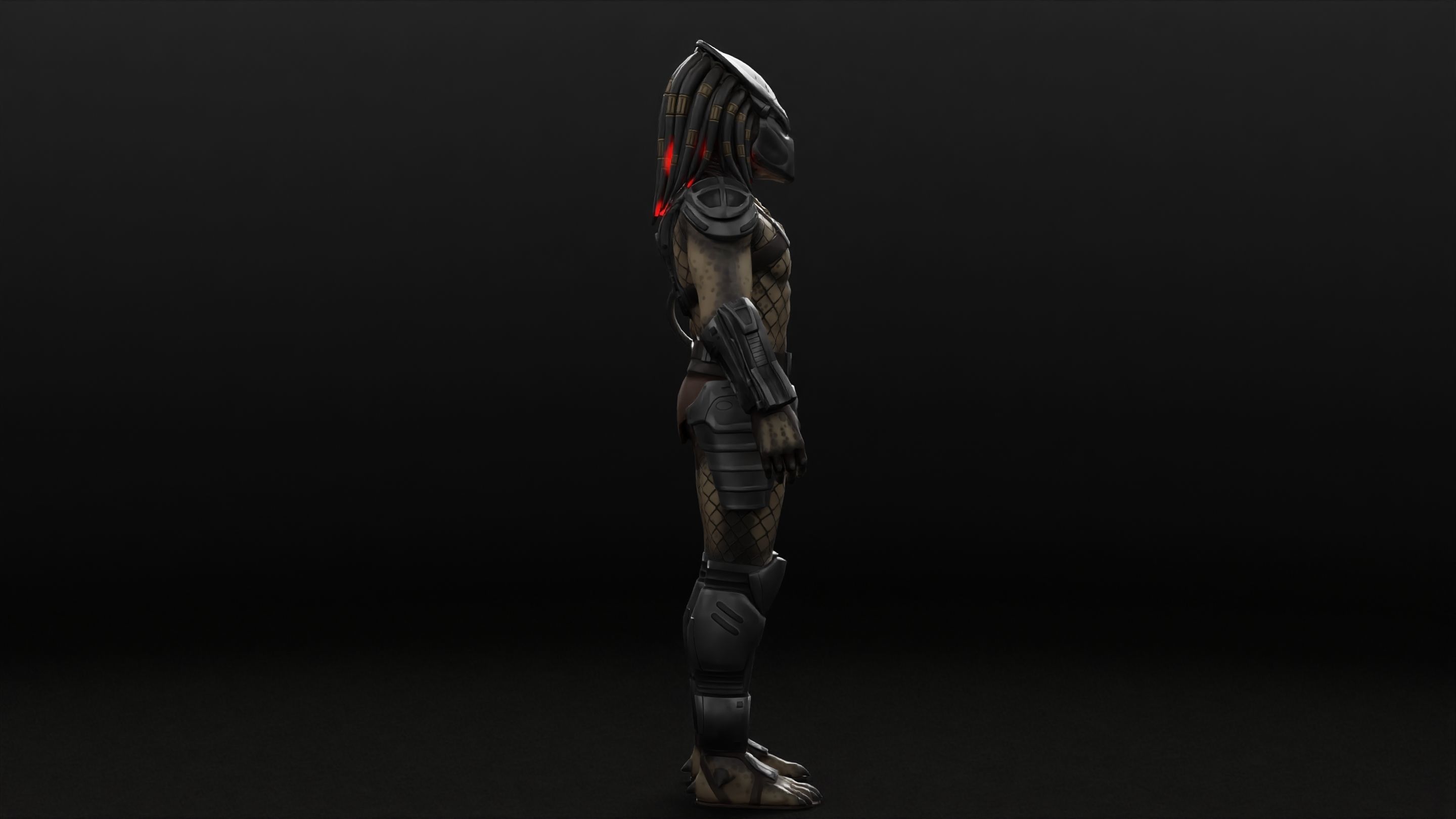 Predator RIGGED3D Character Model Low-poly 3D model_13