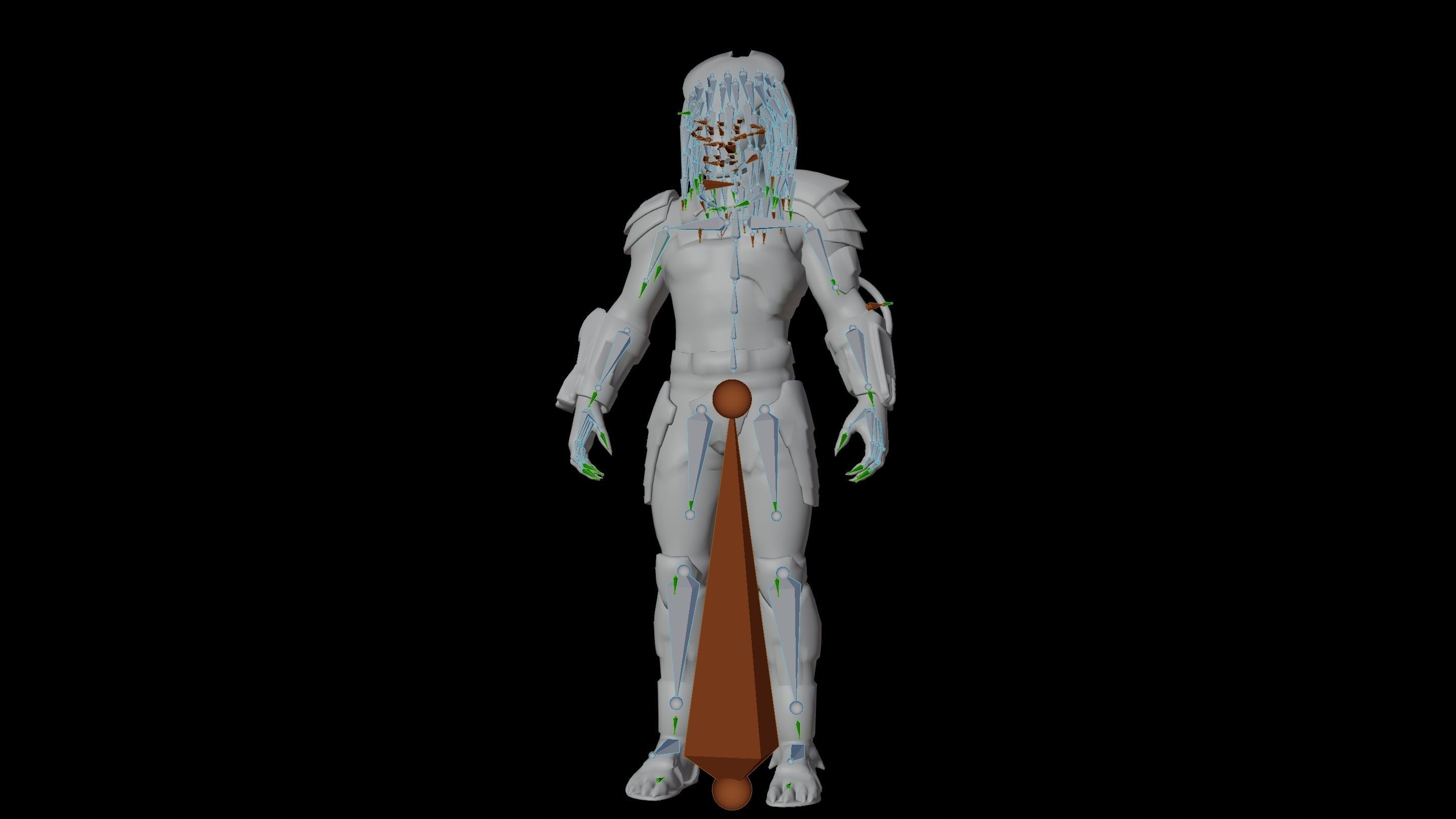Predator RIGGED3D Character Model Low-poly 3D model_47