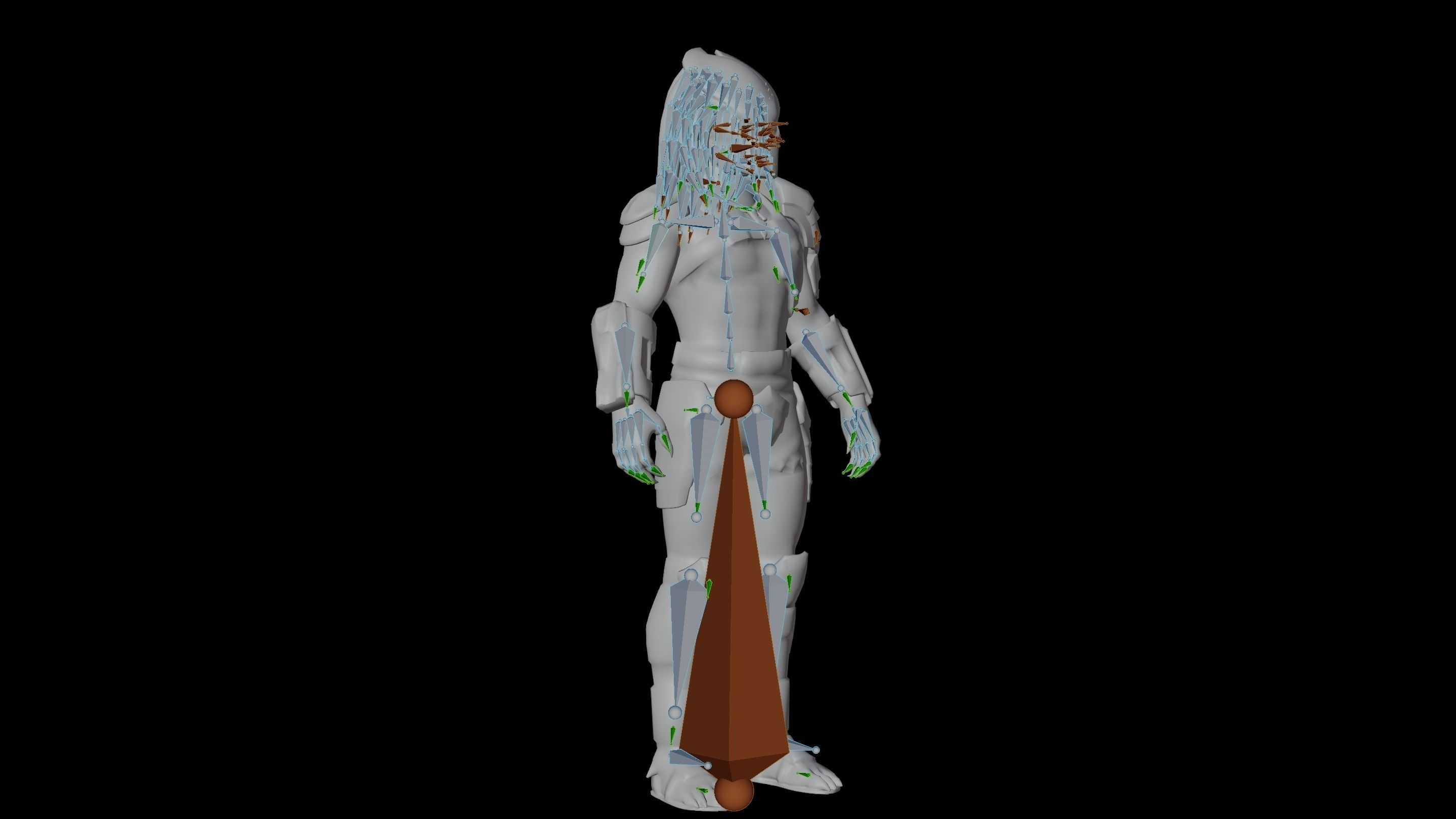 Predator RIGGED3D Character Model Low-poly 3D model_30