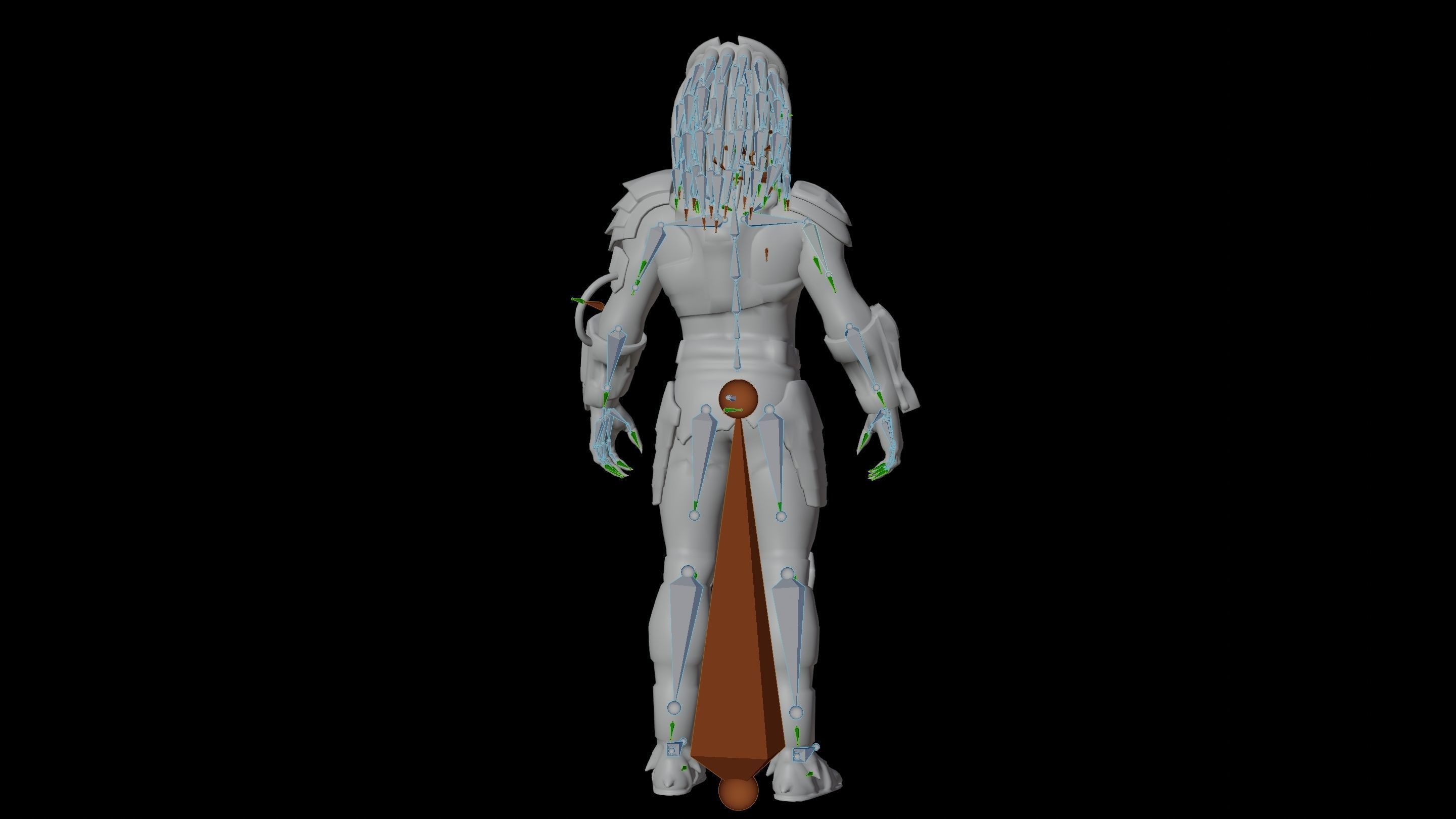 Predator RIGGED3D Character Model Low-poly 3D model_37
